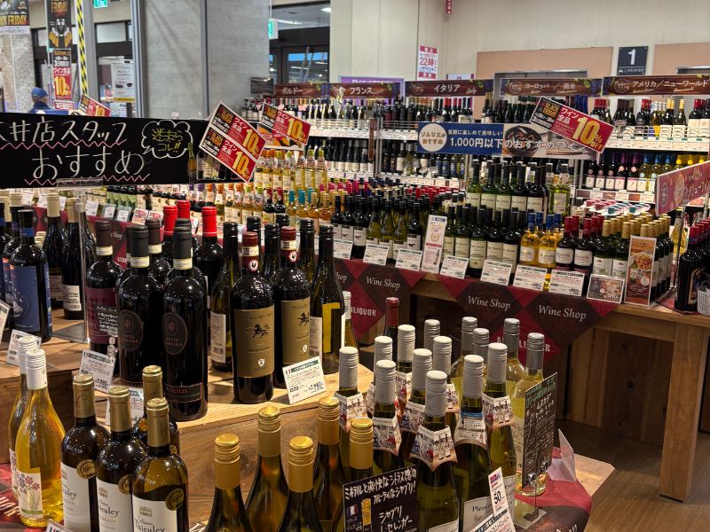 イオン　ワイン売り場