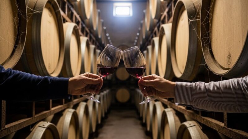 赤ワイン　乾杯