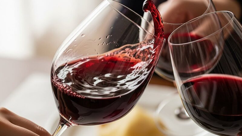 赤ワイン　乾杯