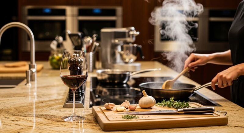 ワイン　料理に利用