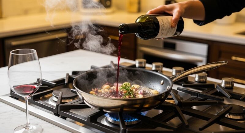 赤ワイン　料理に利用