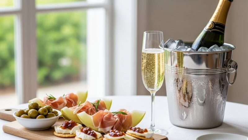 スパークリングワイン　食卓