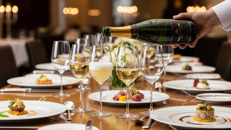 スパークリングワイン　食卓