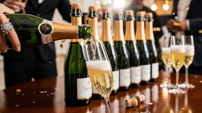 スパークリングワイン　注ぐ