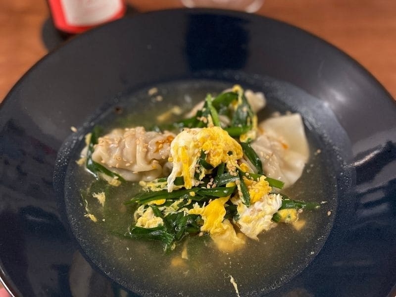 にら玉水餃子