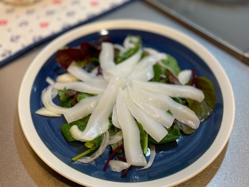 イカの柚子カルパッチョ