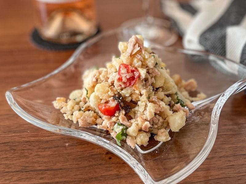 ツナとしその塩昆布サラダ
