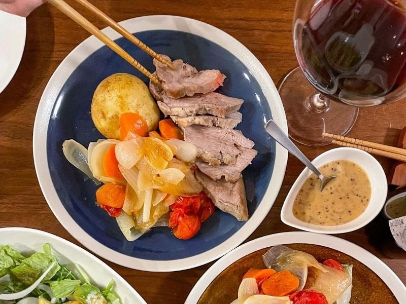 ローストポーク ハニーマスタード添え