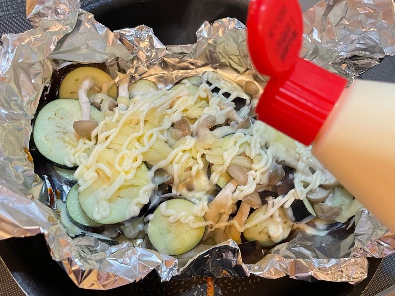 茄子とチーズのホイル焼き