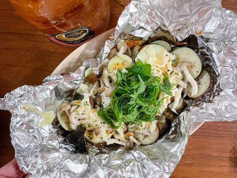 茄子とチーズのホイル焼き