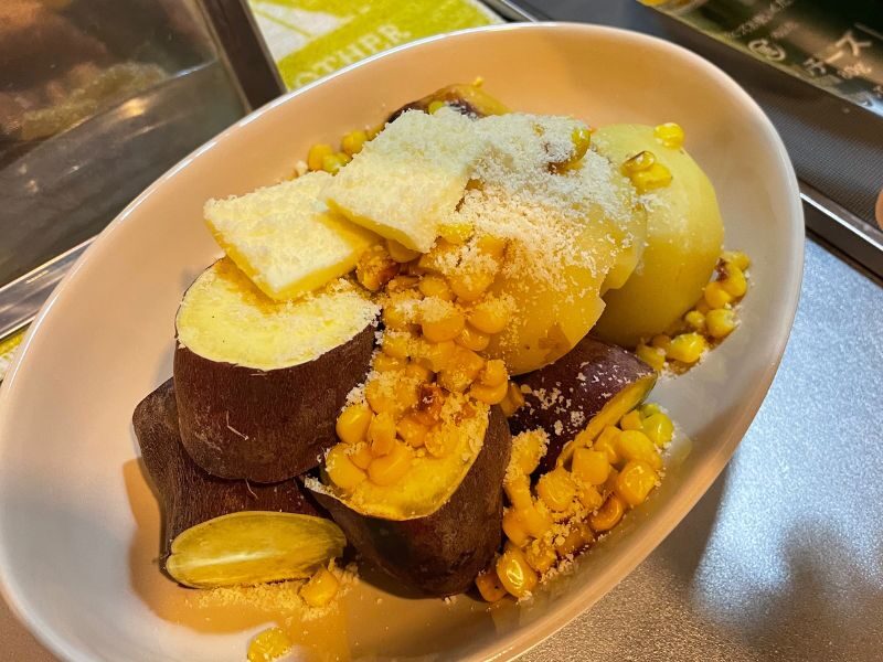 じゃがいもとさつまいものコーンバター