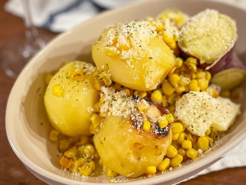 じゃがいもとさつまいものコーンバター