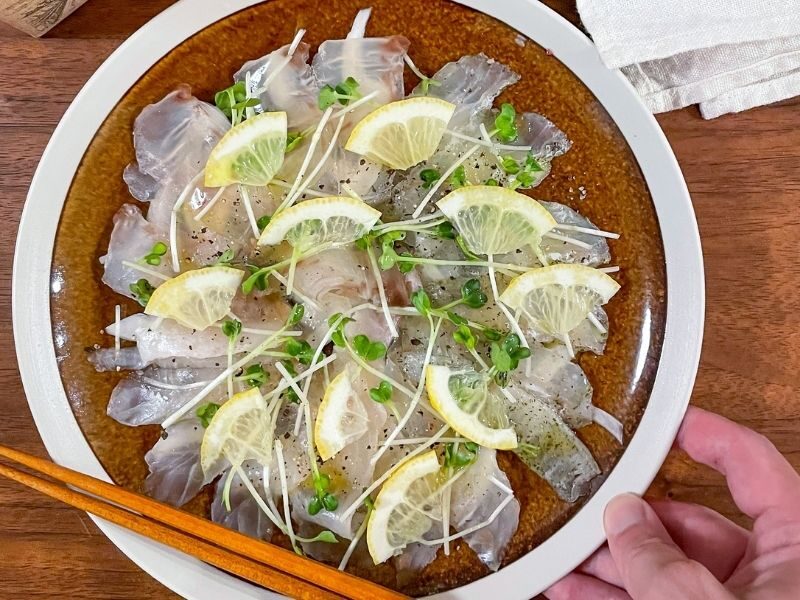 伸東ヒラメのカルパッチョ