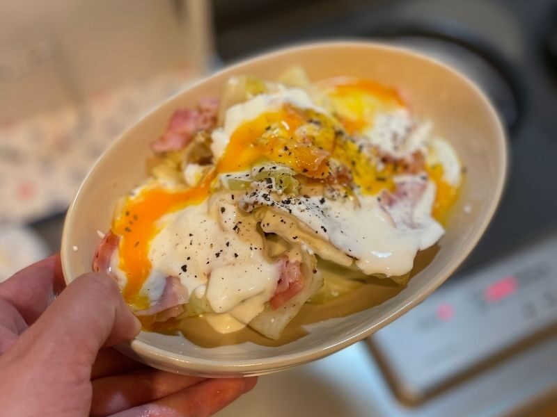 焼きキャベツのシーザーサラダ