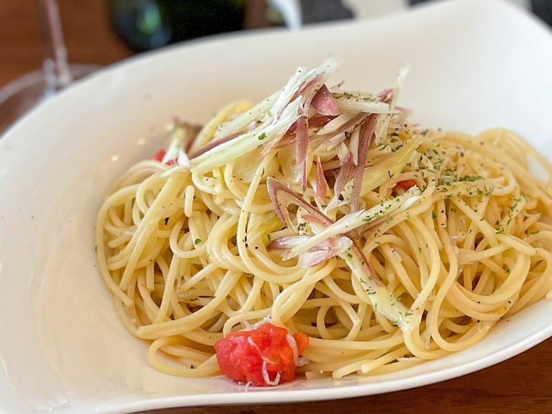 ちりめんじゃことみょうがのマッキアート