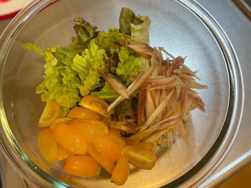 ツナとみょうがのサラダ麺