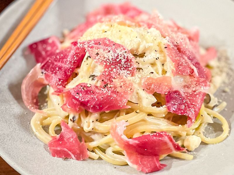 きのこのクリームパスタ