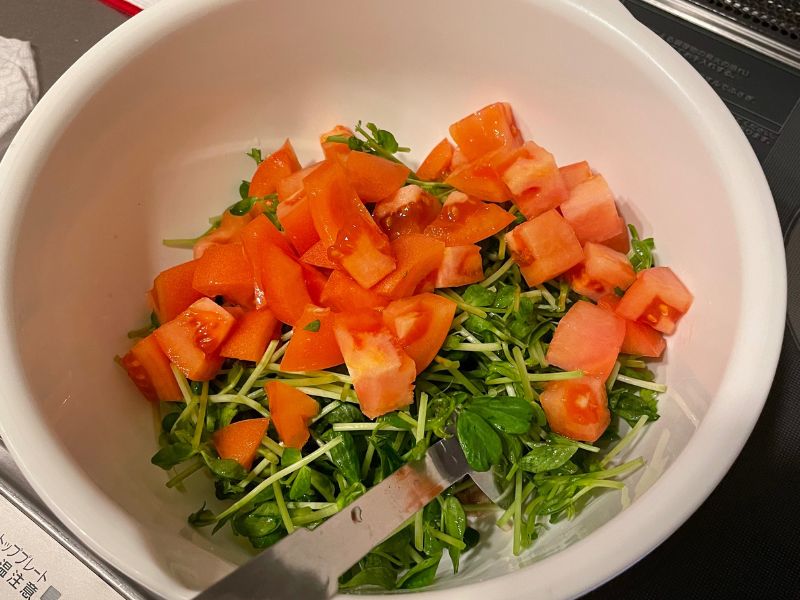 豆苗中華サラダ