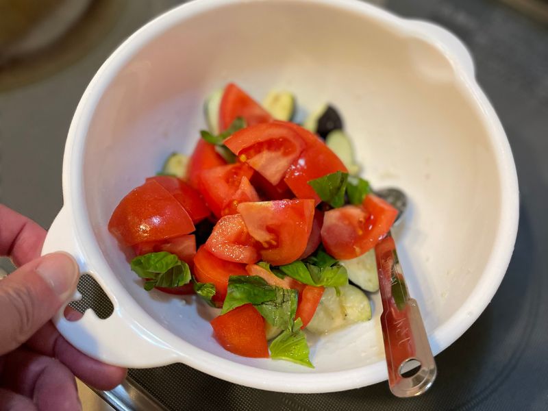 なすの塩こうじカプレーゼ