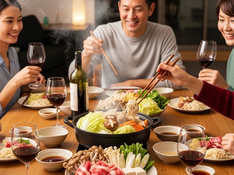 ワイン 鍋 食事