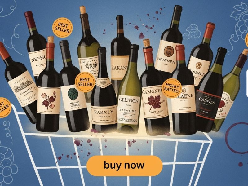 ワイン　通販　購入イラスト