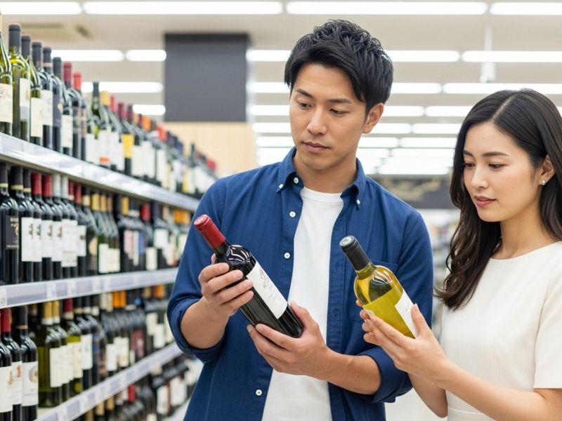 ワイン選び　女性　男性