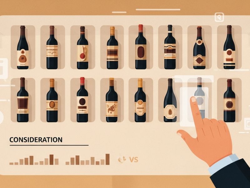ワイン 比較 イラスト