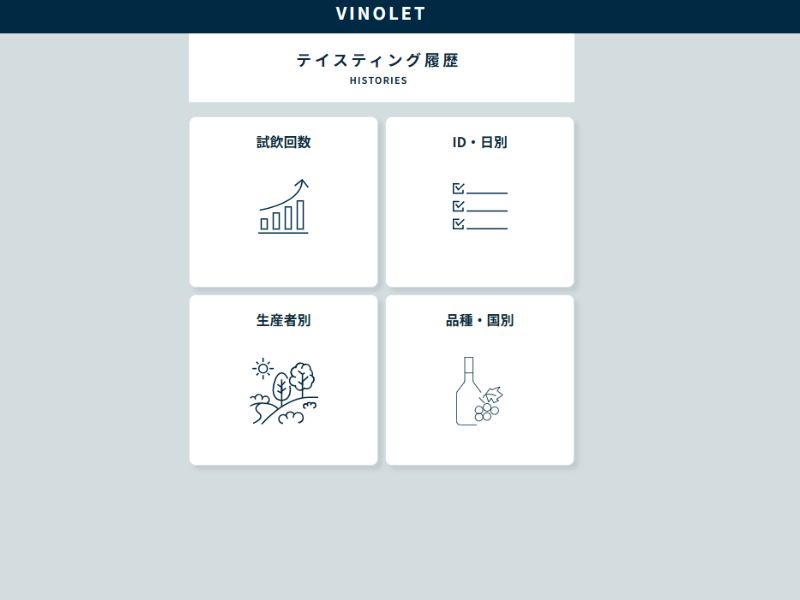 VINOLET 2次試験対策 アプリトップ画面