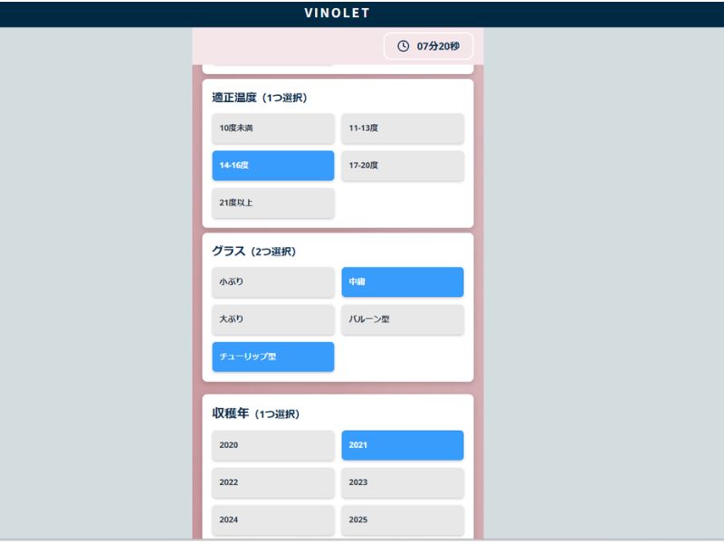 VINOLET 2次試験対策