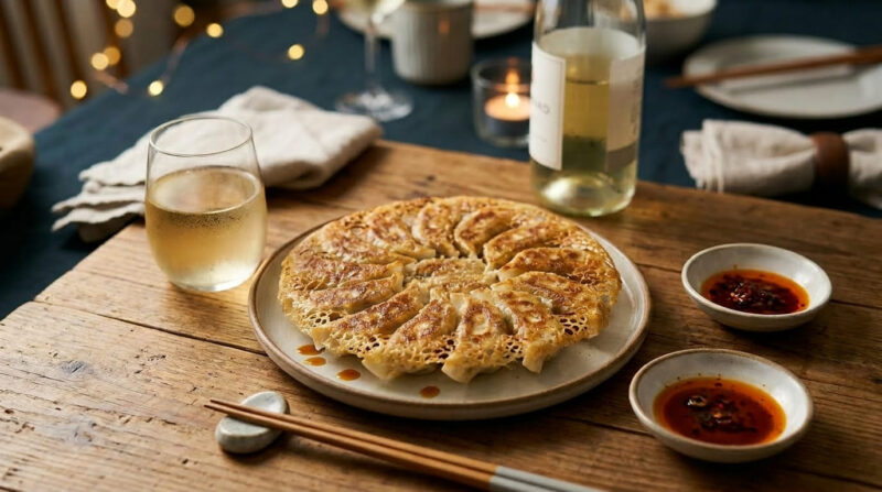 白ワイン 焼き餃子 イメージ