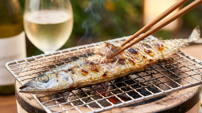 サンマ　塩焼き　ワイン　ペアリング　イメージ